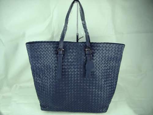 Bottega Veneta Lambskin Tote Bag 1027 dark blue